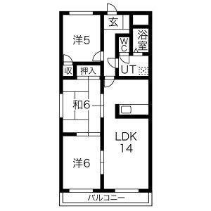 メゾンシャンポール(3LDK/5階)の間取り写真