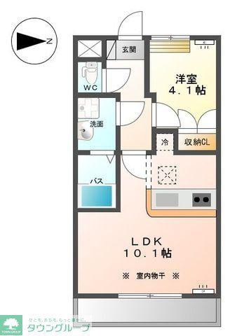 アリウス(1LDK/1階)の間取り写真