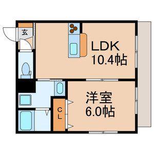 アプローズ(1LDK/1階)の間取り写真