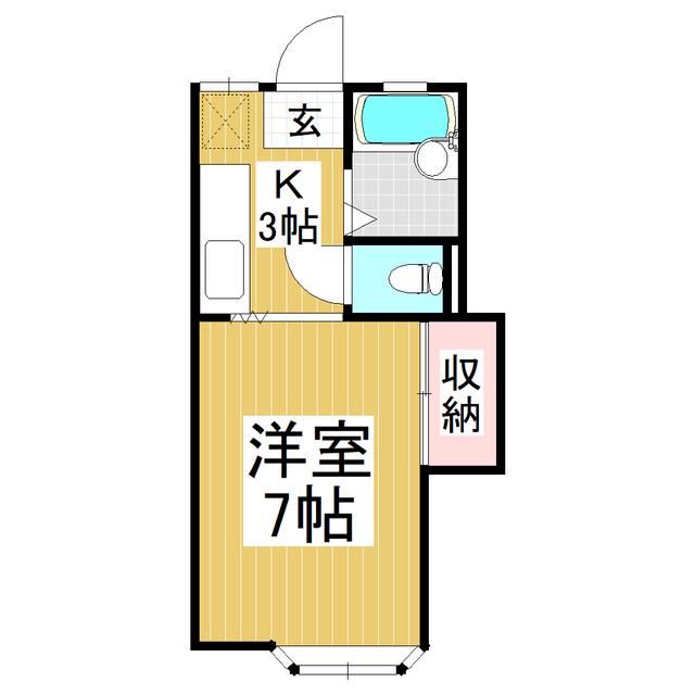 アトラスホタカ(1K/1階)の間取り写真