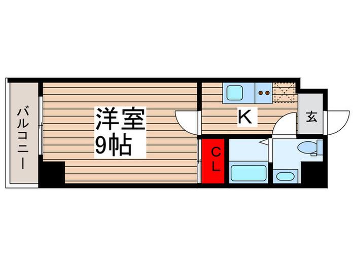 SKY MATSUDO(1K/7階)の間取り写真