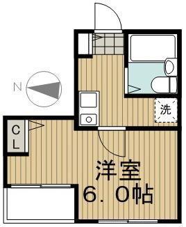 プレール明大前(1K/1階)の間取り写真