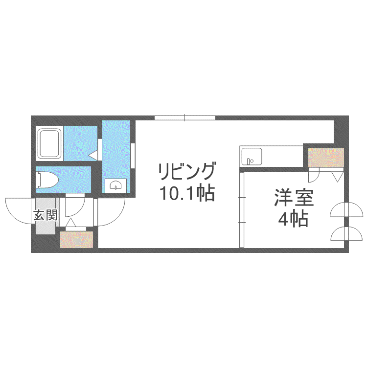 VIVACETOYOHIRA(1LDK/3階)の間取り写真