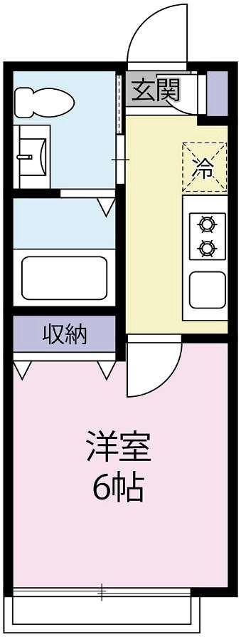 ハイツ凪(1K/1階)の間取り写真