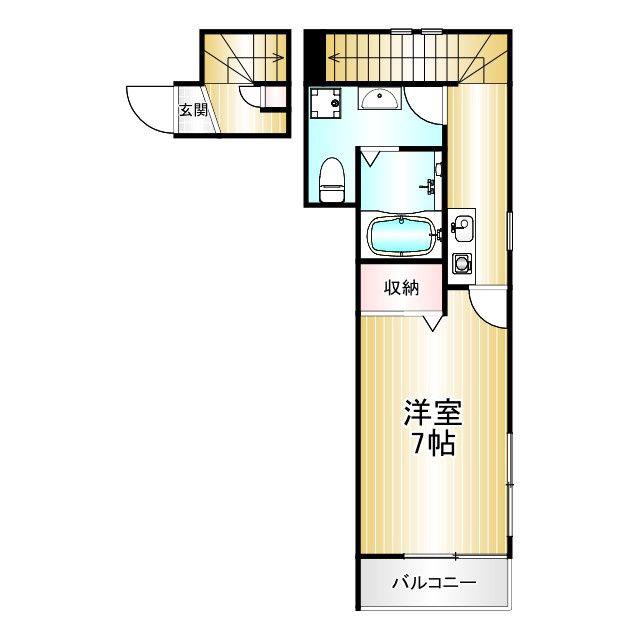 ホルン西蒲田(1K/2階)の間取り写真