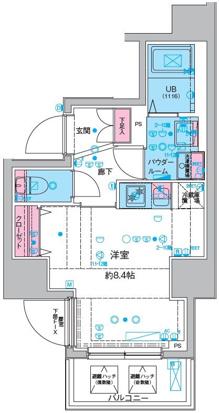GENOVIA本所吾妻橋III(ワンルーム/6階)の間取り写真