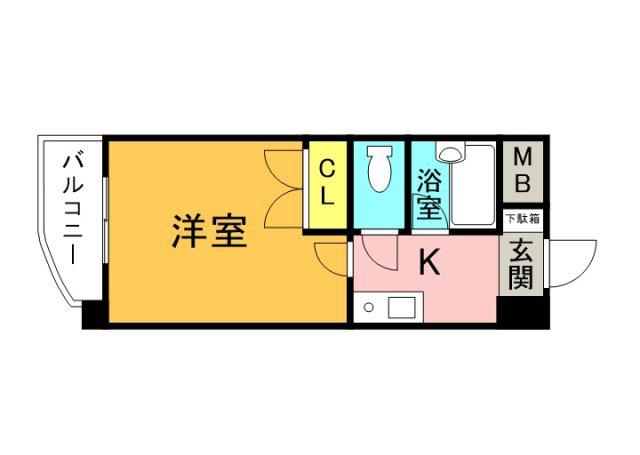 ナカシマビル(1K/3階)の間取り写真