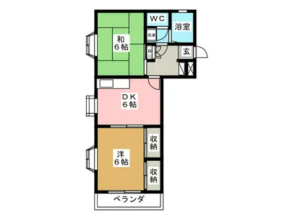 中澤マンション(2DK/3階)の間取り写真