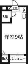 BE-BOX(ワンルーム/2階)の間取り写真