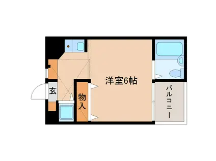 シティーパレス21柳町P-3(1K/3階)の間取り写真