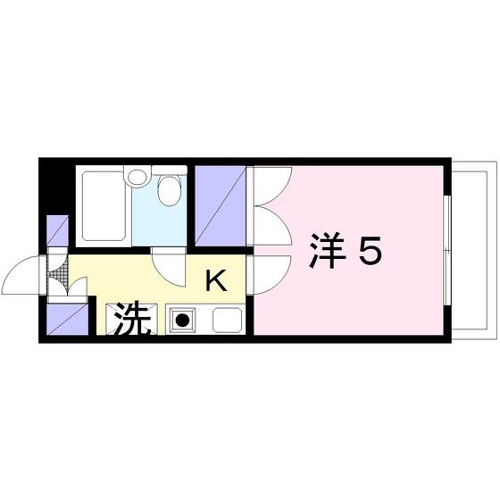 セザール第二鶴間(1K/4階)の間取り写真