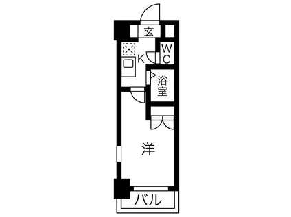 ラナップスクエア天満プライム(1K/2階)の間取り写真