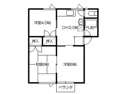 グレイス桜台(3DK/1階)の間取り写真