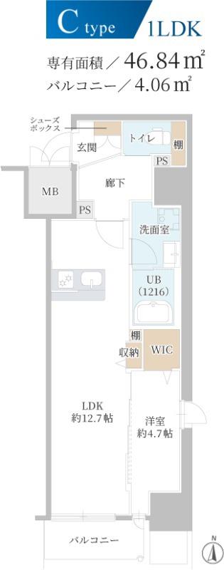 DAIYASTORK阿波座(1LDK/8階)の間取り写真