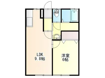 ガーデンコートII(1LDK/2階)の間取り写真