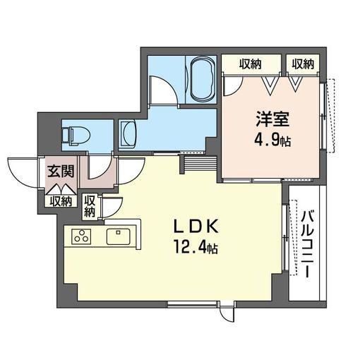 サンライトクリスタル(1LDK/3階)の間取り写真