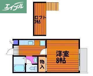 GB奥田(1K/2階)の間取り写真
