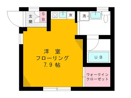 ラ フォンテ(ワンルーム/1階)の間取り写真