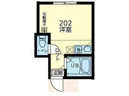 クレストコート横浜(ワンルーム/2階)の間取り写真