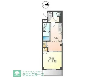 イナ グランパII(1DK/2階)の間取り写真