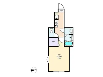 クレオ桜台(1K/1階)の間取り写真