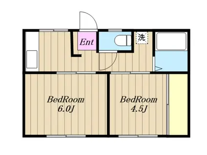 トラッド山田(2DK/2階)の間取り写真