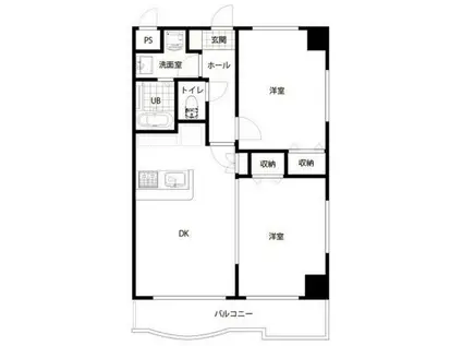 ベルタソーレ(2LDK/2階)の間取り写真