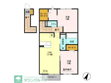 キャトルセゾンG棟(2SLDK/2階)の間取り写真