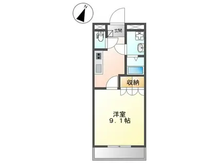 小野ロイヤルハイツ(1K/1階)の間取り写真