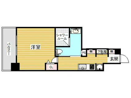 ラナップスクエア神戸ハーバープライム(1K/7階)の間取り写真