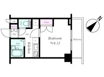 ガラ・ステージ田園調布(1K/3階)の間取り写真