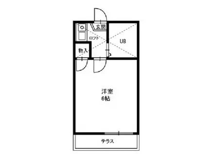 プロハイム金沢文庫(1K/2階)の間取り写真