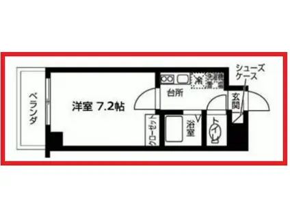 アヴァンセクール町屋(1K/3階)の間取り写真