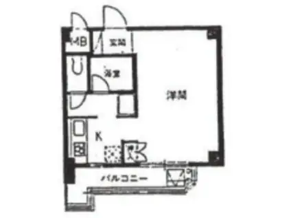 サウスサイド都立大(1K/4階)の間取り写真