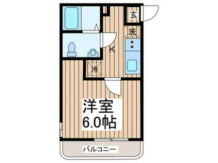 アザーレ・パッシオ中央林間(1K/3階)の間取り写真