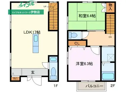 グレイスコート(2LDK/1階)の間取り写真