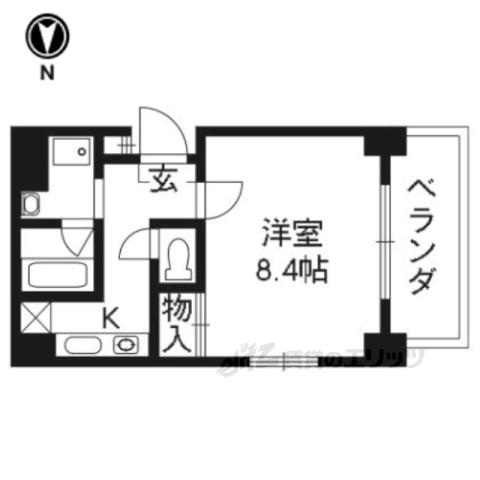 ヴァンウエスト(1K/5階)の間取り写真