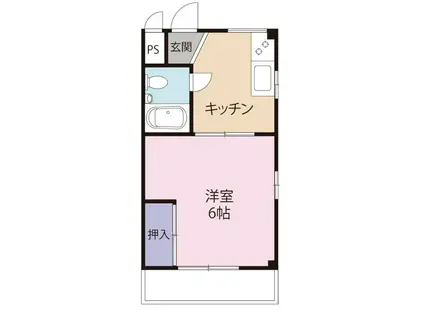 斎藤マンション(1K/2階)の間取り写真