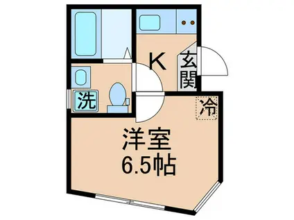 NJクロス(1K/2階)の間取り写真