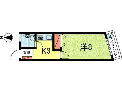 サンハイツ(1K/1階)の間取り写真