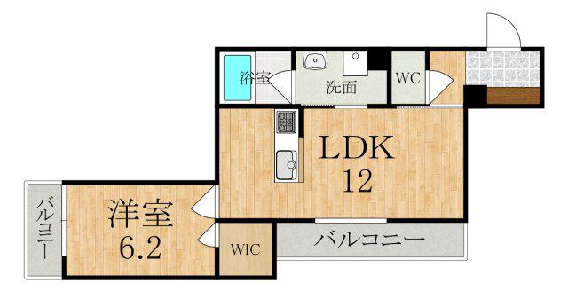 SHAMAISON GRACE(1LDK/1階)の間取り写真