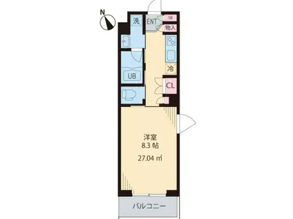 Nコート久我山(1K/2階)の間取り写真