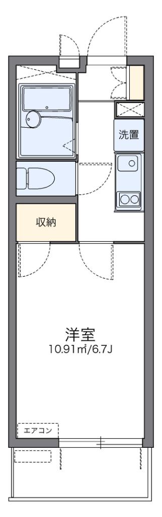 レオパレスコンフォート L(1K/3階)の間取り写真