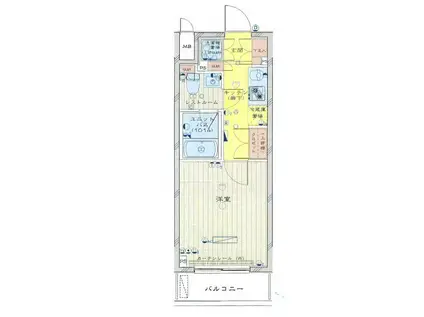 ルーブル川崎七番館(1K/4階)の間取り写真