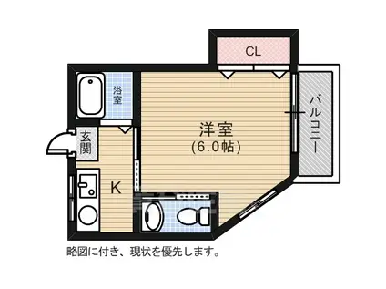 千田ビル(1K/3階)の間取り写真