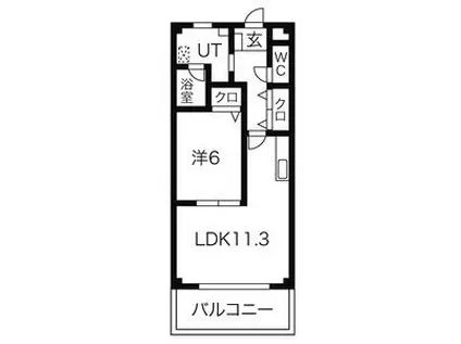 ベルコートMYA(1LDK/2階)の間取り写真