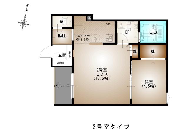 REGALEST-F 井口1(1LDK/2階)の間取り写真