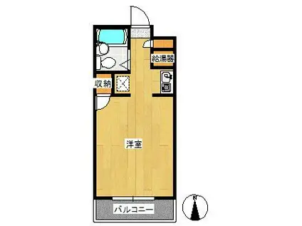 ラ・パイクス6112(ワンルーム/1階)の間取り写真