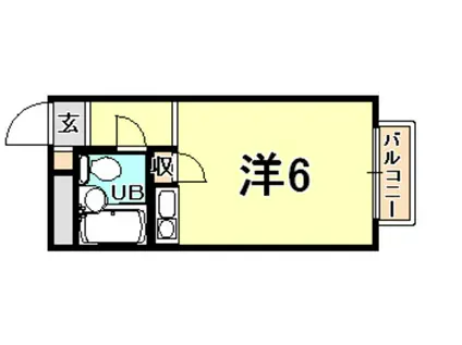 サニーウエスト(ワンルーム/2階)の間取り写真