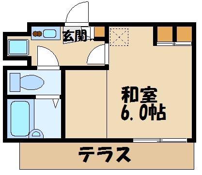 レオパレスフローラ中里(1K/2階)の間取り写真
